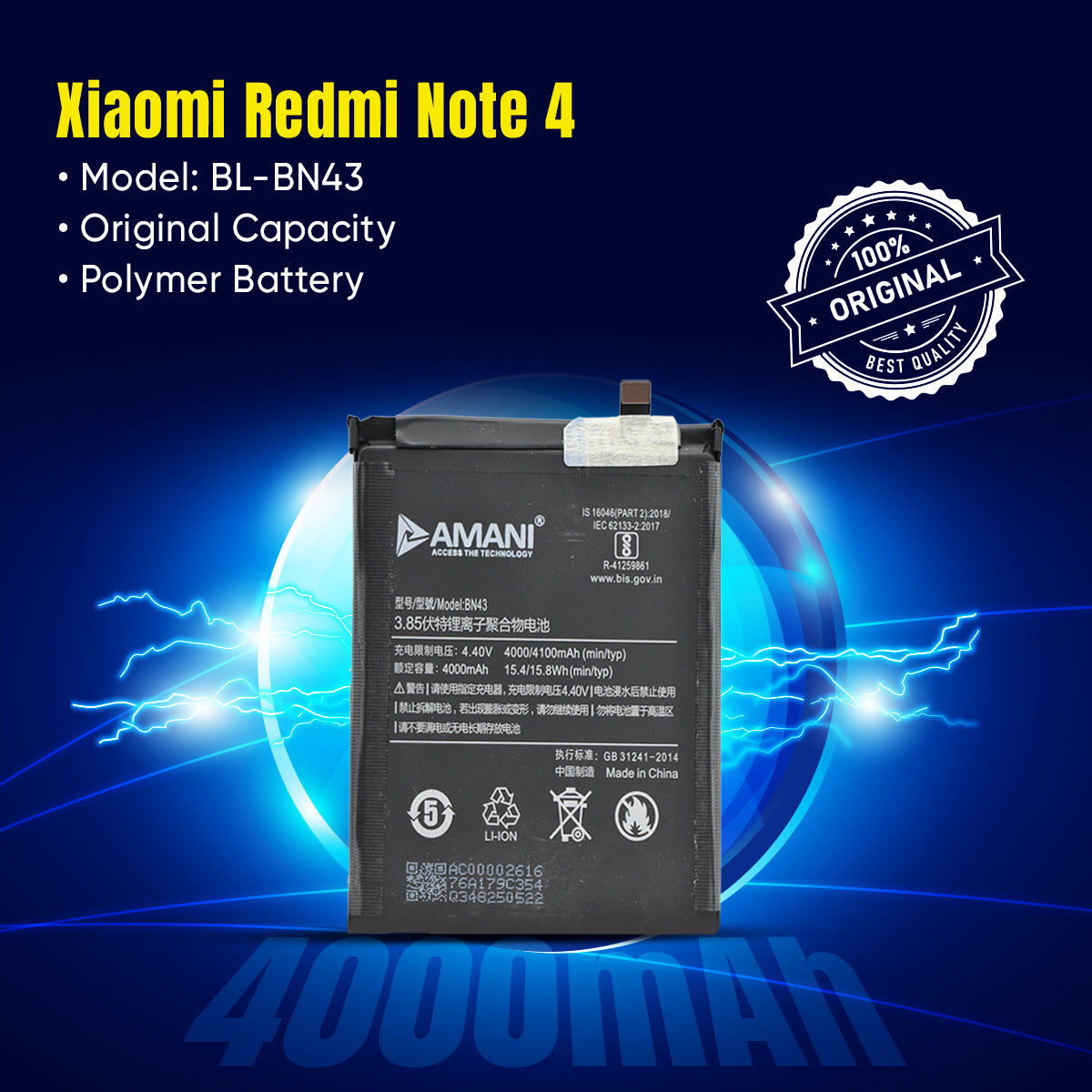 BN43 / MI NOTE4 / BN4X