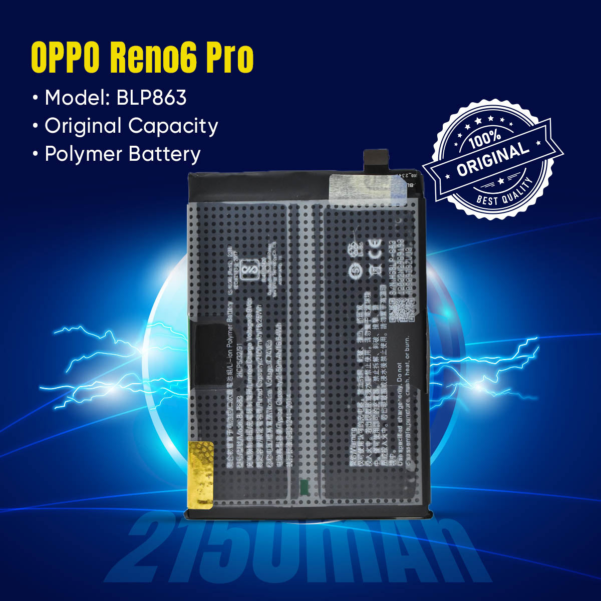 BLP863 / RENO 6 (DOUBLE BATTERY)