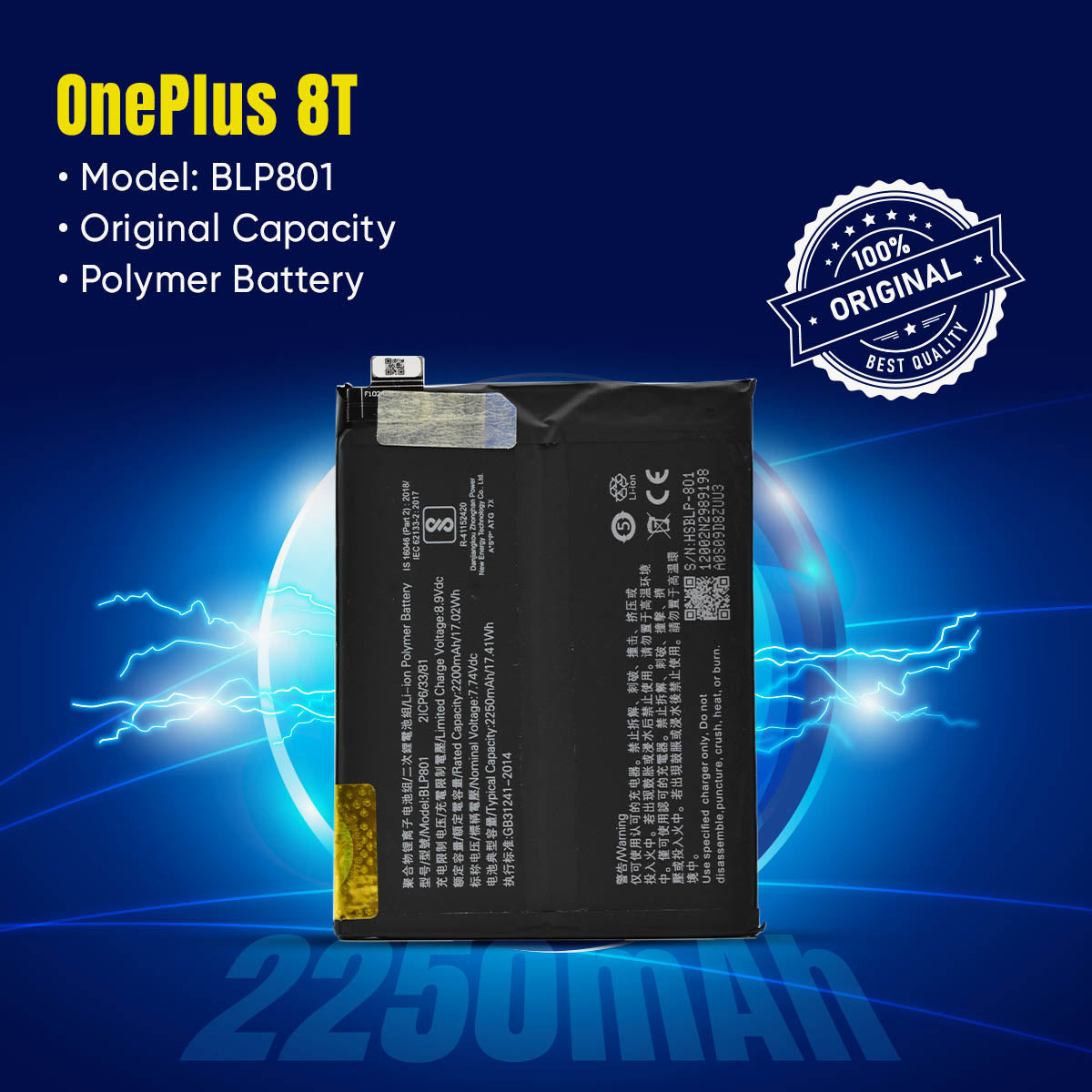 BLP801 / ONE+ 8T PRO (DOUBLE BATTERY)