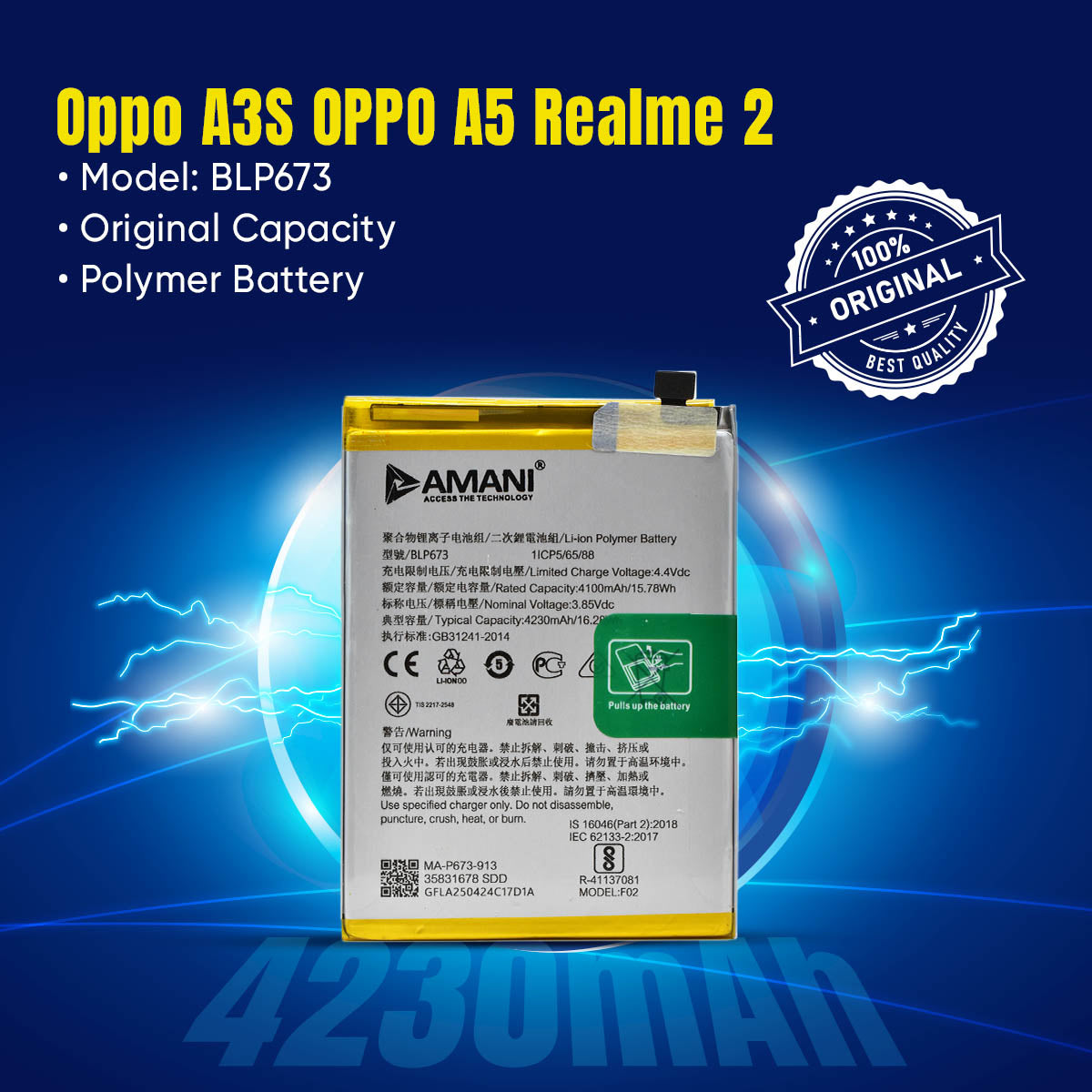 REALME 2 / BLP673 / REALME C1 / A5 / A7 / A3S