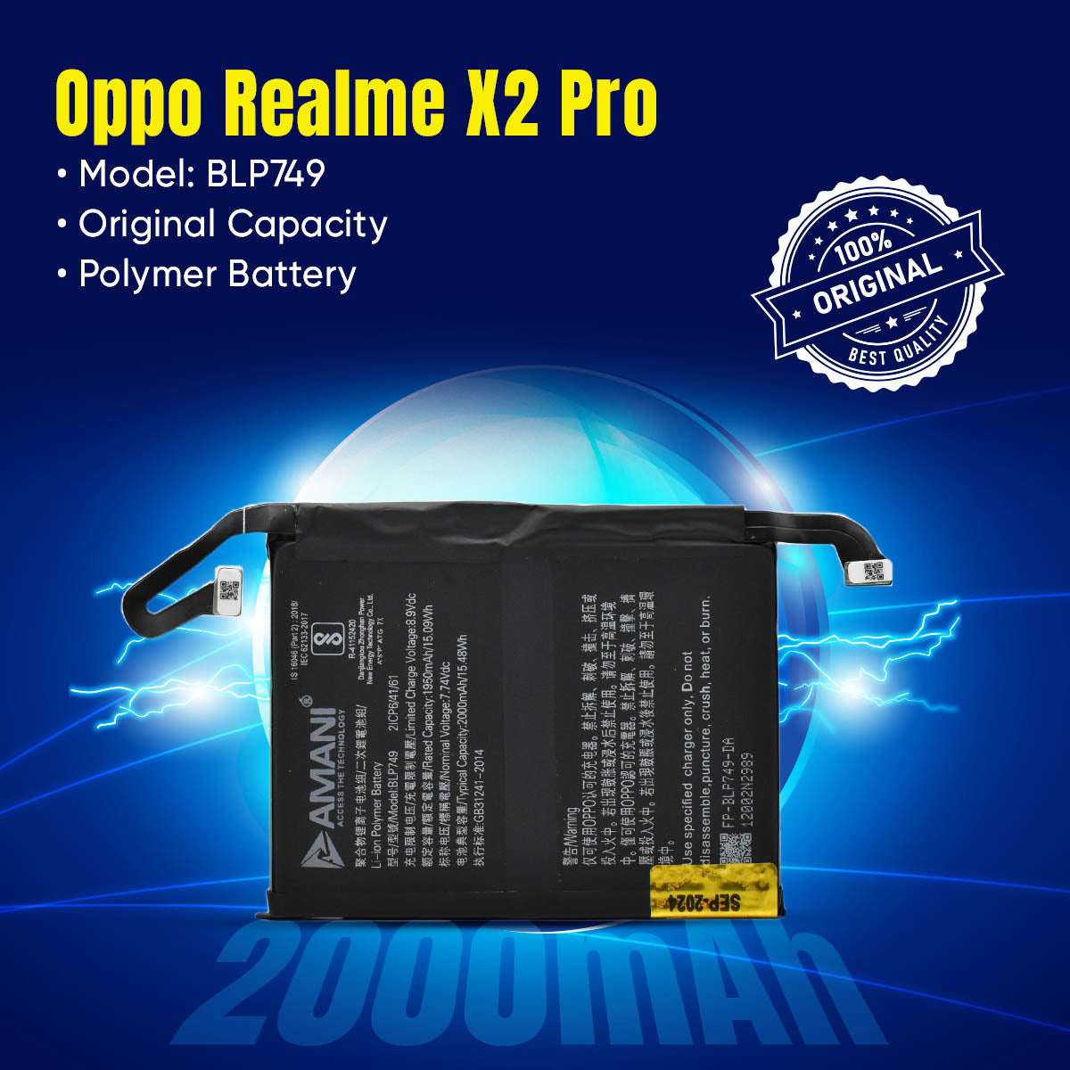 BLP749 / REALME X2 PRO (DOUBLE BATTERY)