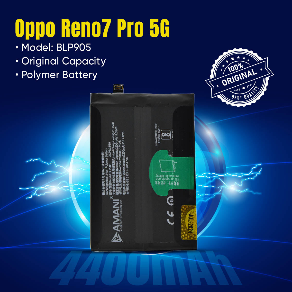 BLP905 / RENO 7 PRO 5G (DOUBLE BATTERY)