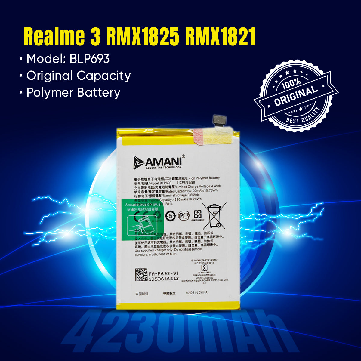 REALME 3 / blp693 / REALME 3i / A5/A3S/A7/A8/Realme 2