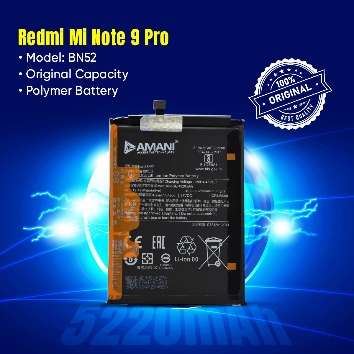 BN52 / REDMI NOTE-9 PRO / NOTE-10 / NOTE-10 PRO
